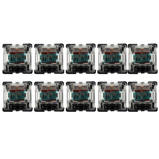 10 PCS Gateron G Shaft Black Bottom Transparent Shaft Cover Axis Switch, Style: G5 Foot (Tea Shaft)