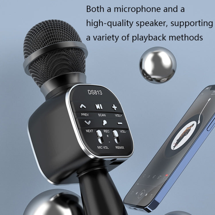 DS813 Live Wireless Bluetooth Microphone(Black) - Microphone by buy2fix | Online Shopping UK | buy2fix
