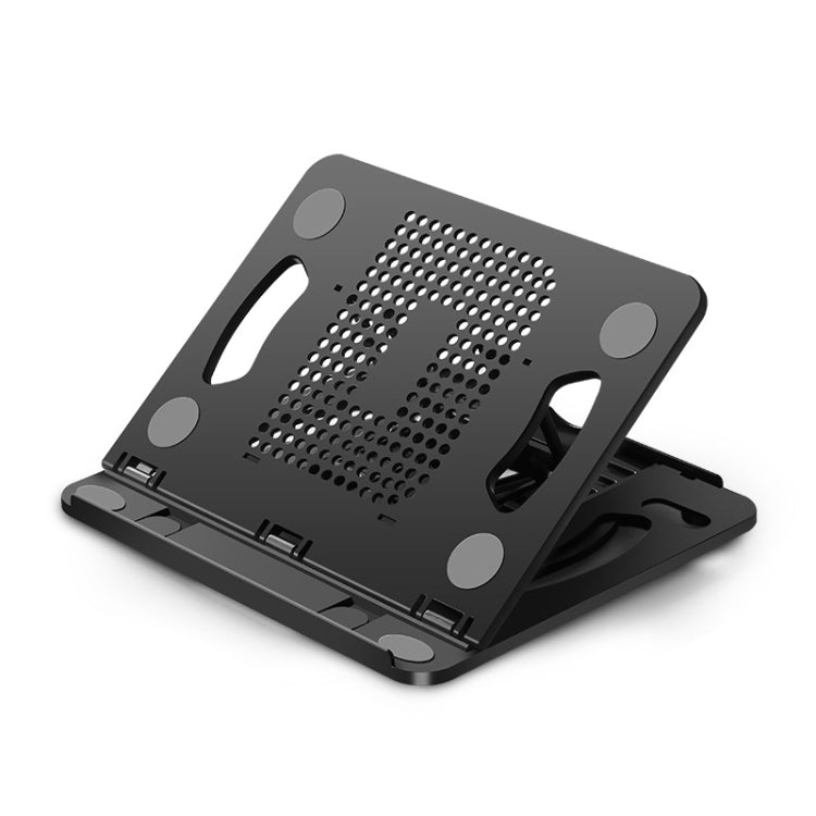 Foldable Laptop Desktop Heightening Cooling Bracket(Black) - Laptop Stand by buy2fix | Online Shopping UK | buy2fix