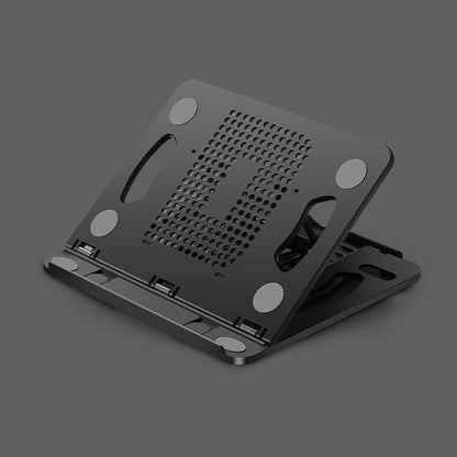 Foldable Laptop Desktop Heightening Cooling Bracket(Black) - Laptop Stand by buy2fix | Online Shopping UK | buy2fix