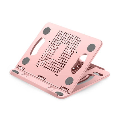 Foldable Laptop Desktop Heightening Cooling Bracket(Pink) - Laptop Stand by buy2fix | Online Shopping UK | buy2fix