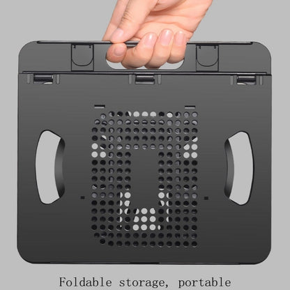 Foldable Laptop Desktop Heightening Cooling Bracket(Black) - Laptop Stand by buy2fix | Online Shopping UK | buy2fix