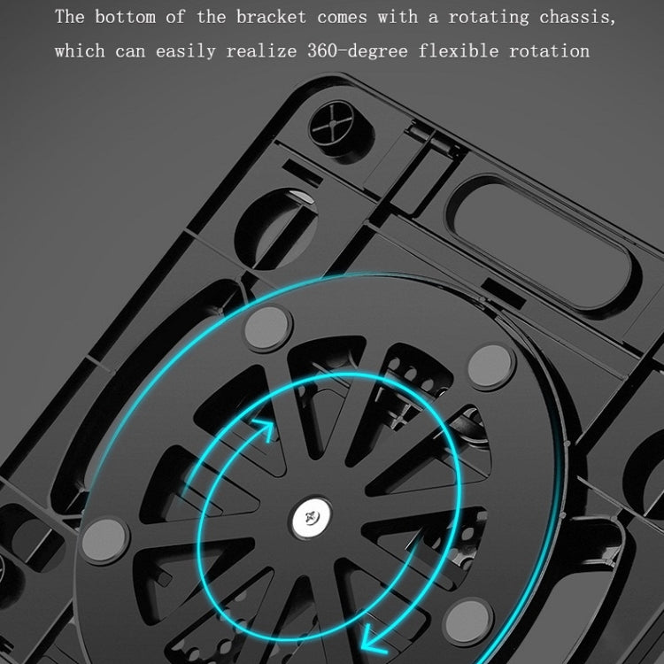 Foldable Laptop Desktop Heightening Cooling Bracket(Black) - Laptop Stand by buy2fix | Online Shopping UK | buy2fix