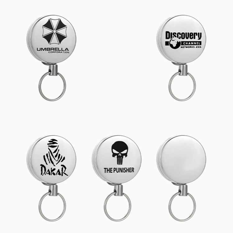 High Resilience Telescopic Steel Wire Anti-Lost Anti-Theft Key Ring(No Pattern) by buy2fix