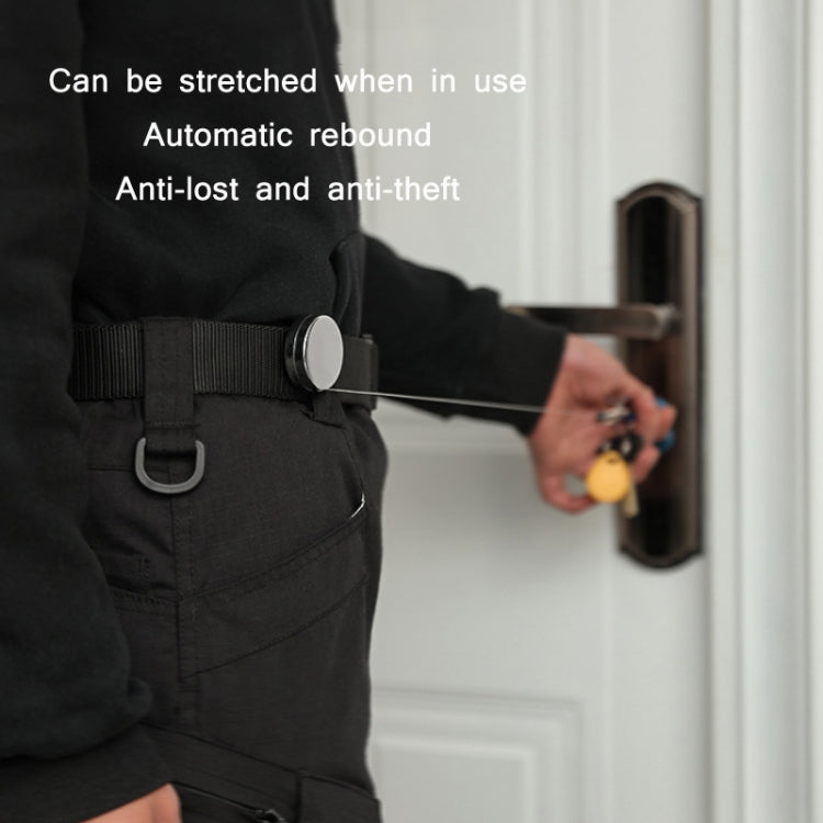 High Resilience Telescopic Steel Wire Anti-Lost Anti-Theft Key Ring(No Pattern) by buy2fix