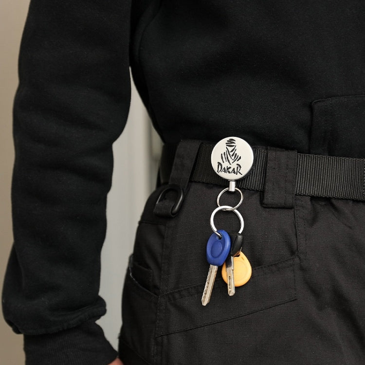 High Resilience Telescopic Steel Wire Anti-Lost Anti-Theft Key Ring(No Pattern) by buy2fix