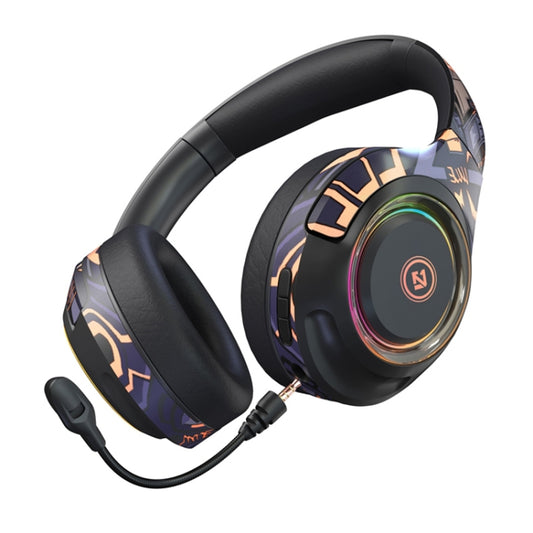 EL-A2 Gaming Ambient Light Folding Wireless Bluetooth Headset(Black) - Headset & Headphone by buy2fix | Online Shopping UK | buy2fix