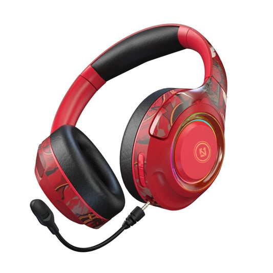 EL-A2 Gaming Ambient Light Folding Wireless Bluetooth Headset(Red) - Headset & Headphone by buy2fix | Online Shopping UK | buy2fix