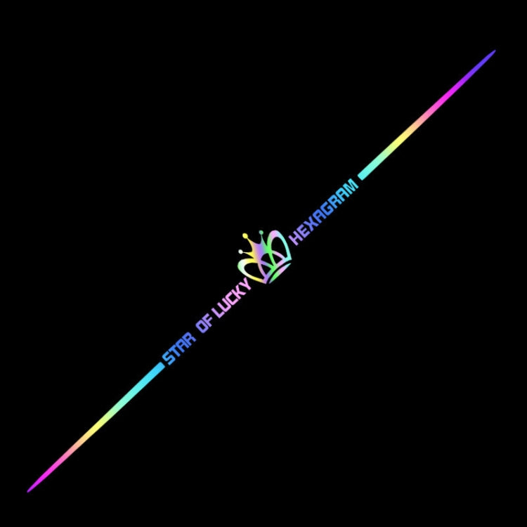 2pcs 60cm Colorful Laser Car Stickers Body Scratches Cover Car Stickers(Crown 9137c) by buy2fix