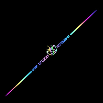 2pcs 60cm Colorful Laser Car Stickers Body Scratches Cover Car Stickers(Crown 9137c) by buy2fix