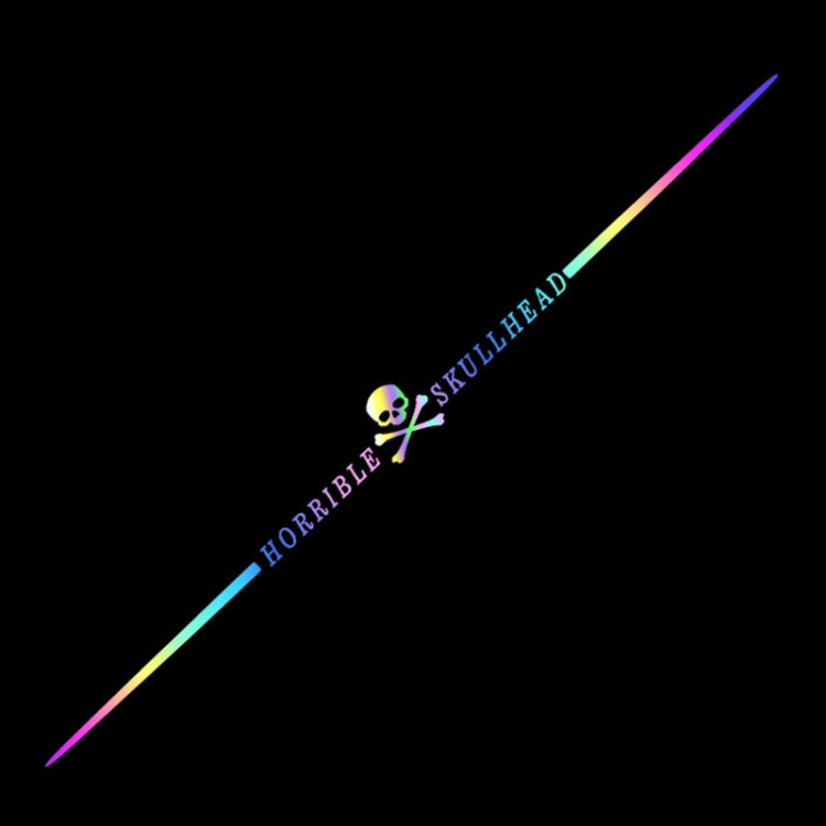 2pcs 60cm Colorful Laser Car Stickers Body Scratches Cover Car Stickers(Skeleton 9137D) by buy2fix