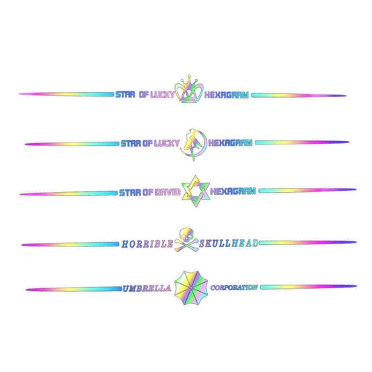 2pcs 60cm Colorful Laser Car Stickers Body Scratches Cover Car Stickers(Umbrella 9137B) by buy2fix