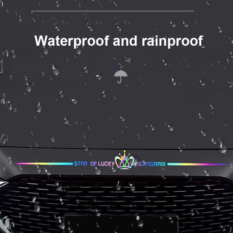 2pcs 60cm Colorful Laser Car Stickers Body Scratches Cover Car Stickers(Crown 9137c) by buy2fix