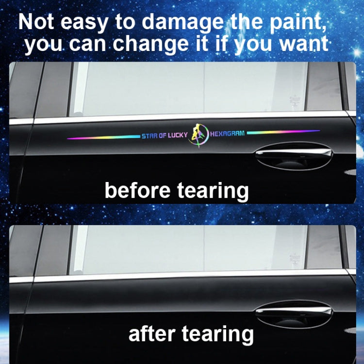 2pcs 60cm Colorful Laser Car Stickers Body Scratches Cover Car Stickers(Umbrella 9137B) by buy2fix