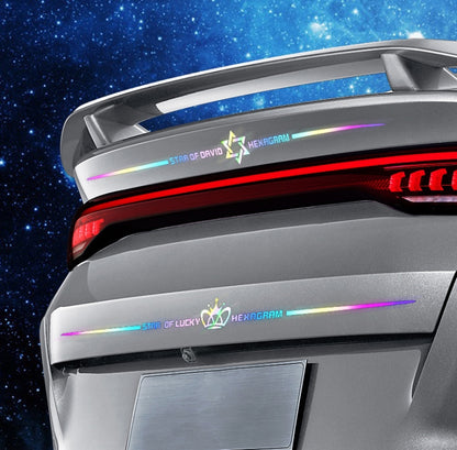 2pcs 60cm Colorful Laser Car Stickers Body Scratches Cover Car Stickers(Crown 9137c) by buy2fix