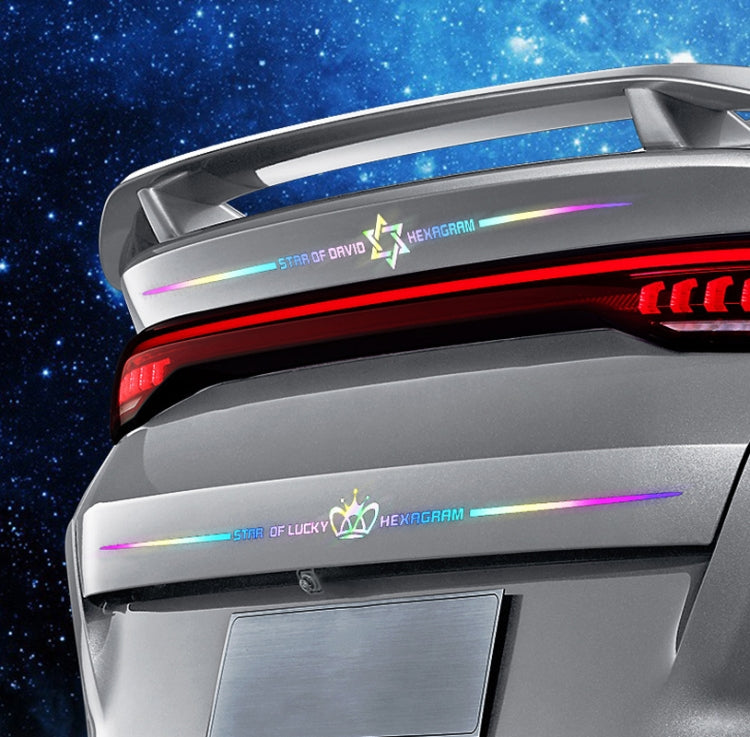 2pcs 60cm Colorful Laser Car Stickers Body Scratches Cover Car Stickers(Skeleton 9137D) by buy2fix