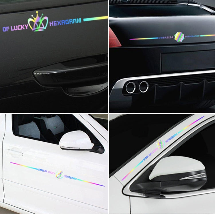 2pcs 60cm Colorful Laser Car Stickers Body Scratches Cover Car Stickers(Umbrella 9137B) by buy2fix