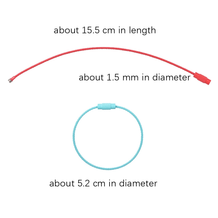 20 PCS Colorful Paint Steel Wire Rope Car Key Ring DIY Accessories(Color Random Delivery) by buy2fix