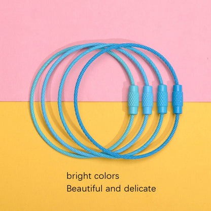 20 PCS Colorful Paint Steel Wire Rope Car Key Ring DIY Accessories(Color Random Delivery) by buy2fix