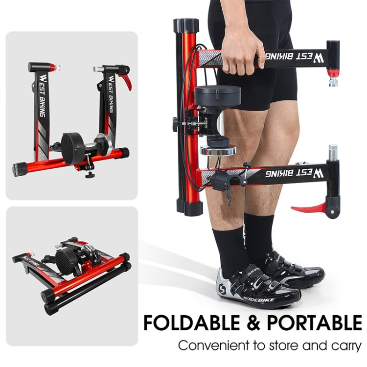 WEST BIKING Bicycle Six-speed Wire-controlled Indoor Riding Platform(Black Red) by WEST BIKING