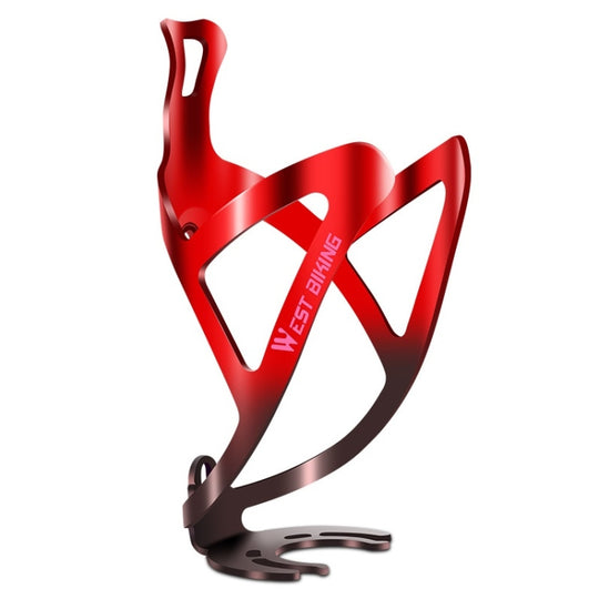 WEST BIKING Porte-bouteille de boisson en aluminium pour vélo, couleur: rouge noir dégradé