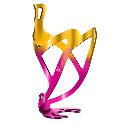 WEST BIKING Bicycle Aluminum Beverage Bottle Holder, Colour: Gold Pink Gradient by WEST BIKING