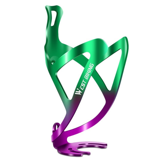 WEST BIKING Porte-bouteille de boisson en aluminium pour vélo, couleur : vert violet dégradé