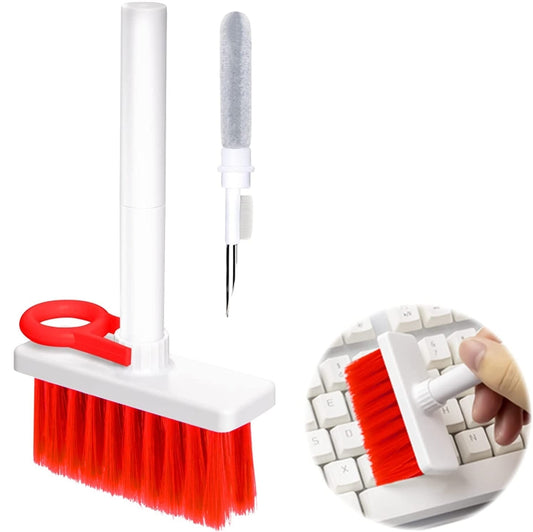 2 PCS 5 In 1 Earbud Cleaning Pen + Keyboard Cleaning Brush + Key Cap Puller(Red White) - Other Accessories by buy2fix | Online Shopping UK | buy2fix
