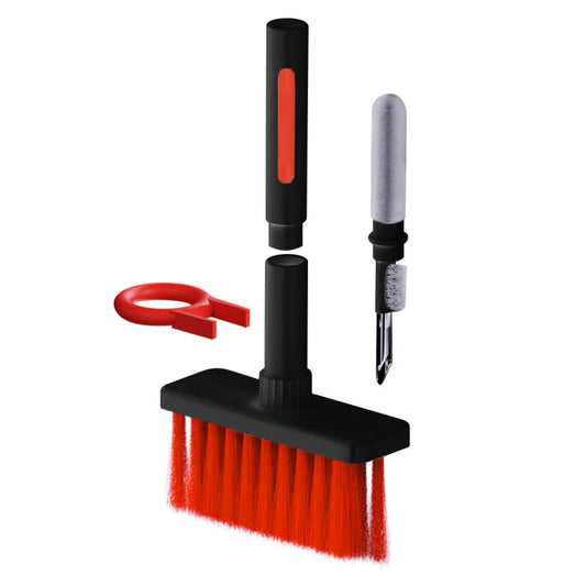 2 PCS 5 In 1 Earbud Cleaning Pen + Keyboard Cleaning Brush + Key Cap Puller(Red Black) - Other Accessories by buy2fix | Online Shopping UK | buy2fix
