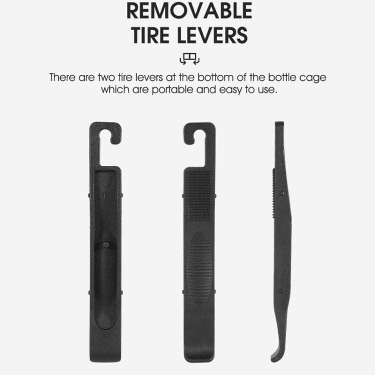 WEST BIKING Bicycle Multifunctional Bottle Cage Tire Lever Tool Box(Black White) by buy2fix