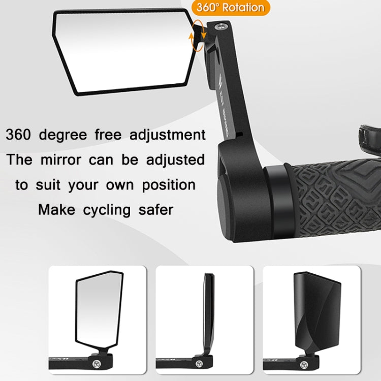 WEST BIKING Bicycle Handlebar Folding Mirror(Black) by WEST BIKING