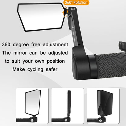 WEST BIKING Bicycle Handlebar Folding Mirror(Black) by WEST BIKING