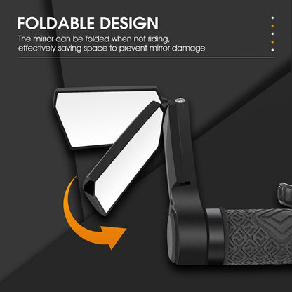 WEST BIKING Bicycle Handlebar Folding Mirror(Black) by WEST BIKING