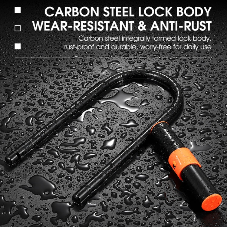 WEST BIKING Bicycle Carbon Steel Anti-Shear Anti-Theft U-Lock, Specification: Only Lock by WEST BIKING