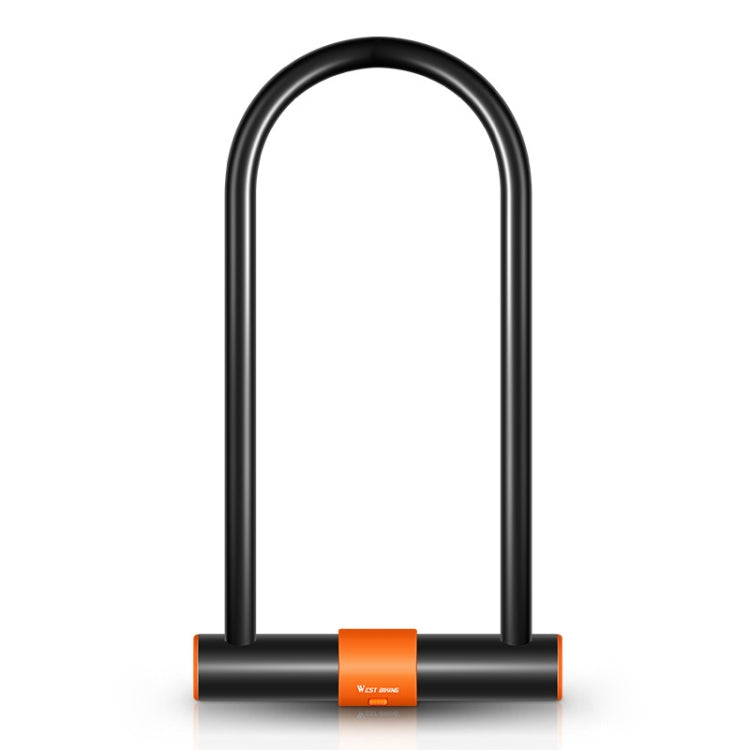 WEST BIKING Bicycle Carbon Steel Anti-Shear Anti-Theft U-Lock, Specification: Lock+Cable by WEST BIKING