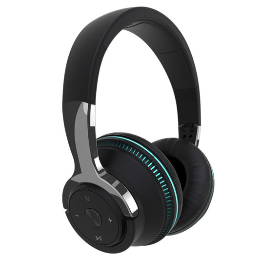 H2 Colorful Luminous Subwoofer Folding Retractable Card Wireless Bluetooth Headset(Black) - Headset & Headphone by buy2fix | Online Shopping UK | buy2fix