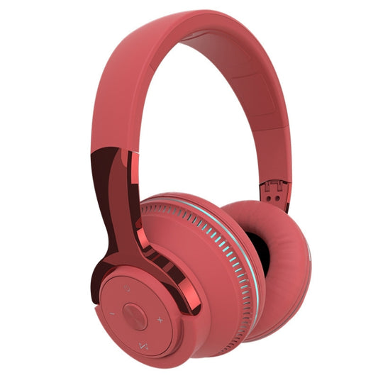 H2 Colorful Luminous Subwoofer Folding Retractable Card Wireless Bluetooth Headset(Red) - Headset & Headphone by buy2fix | Online Shopping UK | buy2fix