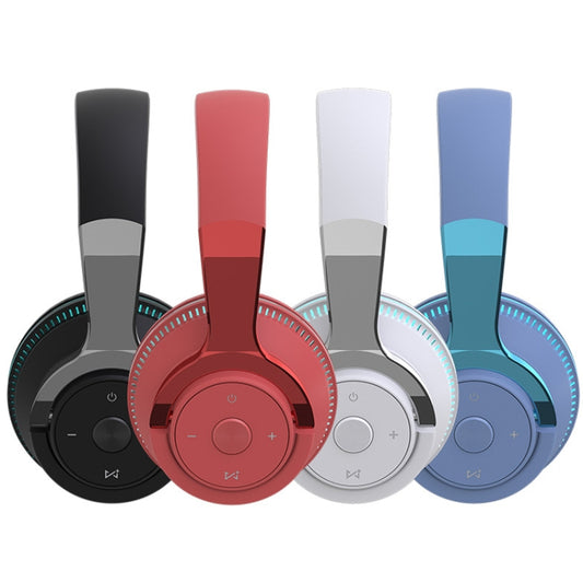 H2 Colorful Luminous Subwoofer Folding Retractable Card Wireless Bluetooth Headset(Blue) - Headset & Headphone by buy2fix | Online Shopping UK | buy2fix