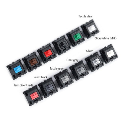 10PCS Cherry Shaft MX Switch Linear Mute Keyboard Shaft, Color: Mute Black Shaft by buy2fix