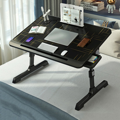 N6 Liftable and Foldable Bed Computer Desk, Style: Drawer+Shelf+USB - Laptop Stand by buy2fix | Online Shopping UK | buy2fix