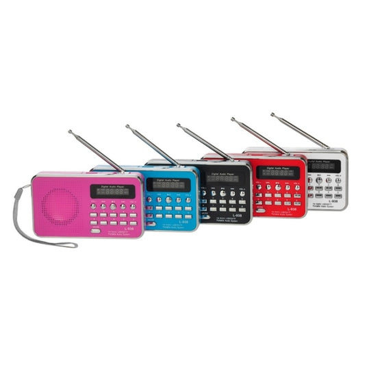 L-938  MP3 Audio Player FM Radio Support  SD MMC Card AUX-IN Earphone-out(Red) - Radio Player by buy2fix | Online Shopping UK | buy2fix
