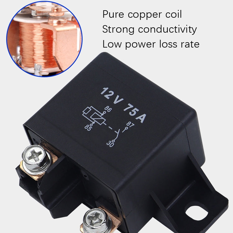 75A 12V 033200250 Forklift Relay Excavator Start Relay, Rated voltage: 12V - Relays by buy2fix | Online Shopping UK | buy2fix