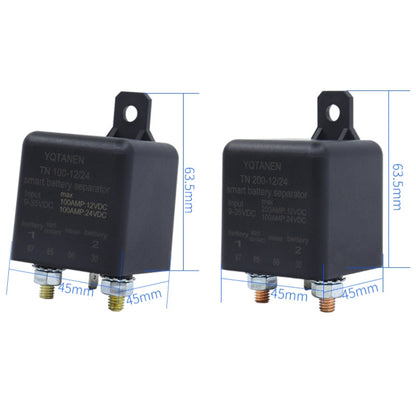 YQTANEN Small Volume Wide Voltage Dual Battery Isolator, Current: 100A - Relays by buy2fix | Online Shopping UK | buy2fix