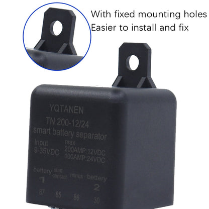 YQTANEN Small Volume Wide Voltage Dual Battery Isolator, Current: 100A - Relays by buy2fix | Online Shopping UK | buy2fix