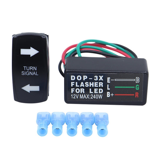 3 In 1 DOP-3X Motorcycle Flash LED Turning Light Controller - Relays by buy2fix | Online Shopping UK | buy2fix