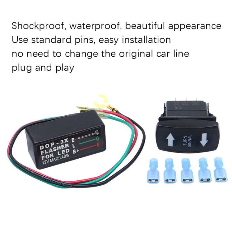 3 In 1 DOP-3X Motorcycle Flash LED Turning Light Controller - Relays by buy2fix | Online Shopping UK | buy2fix
