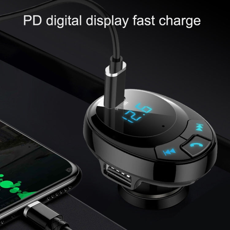BT09 Car Bluetooth MP3 Digital Display Dual USB Charger(Black) - Bluetooth Car Kits by buy2fix | Online Shopping UK | buy2fix