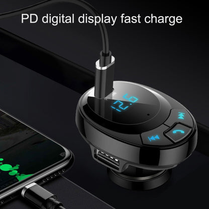 BT09 Car Bluetooth MP3 Digital Display Dual USB Charger(Black) - Bluetooth Car Kits by buy2fix | Online Shopping UK | buy2fix
