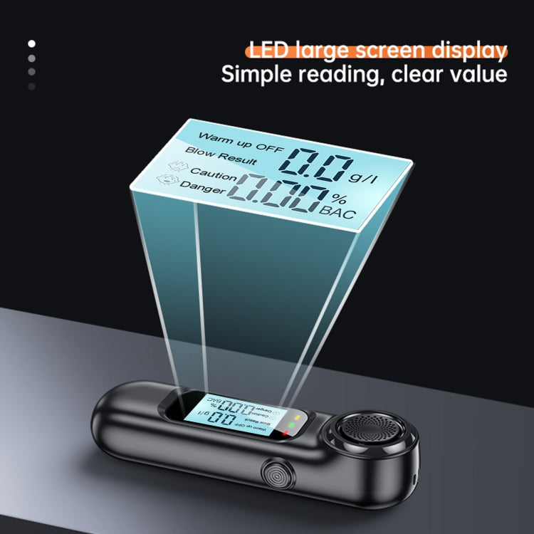 AM01  USB Rechageable Alcohol Tester Handheld Digital Alcohol Breath Tester(English Model) - Breath Alcohol Tester by buy2fix | Online Shopping UK | buy2fix