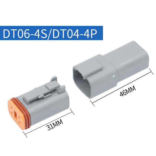 2 PCS DT04-4P / DT06-4S With Copper Car Waterproof Connector Conductive Connection Terminal - Booster Cable & Clip by buy2fix | Online Shopping UK | buy2fix